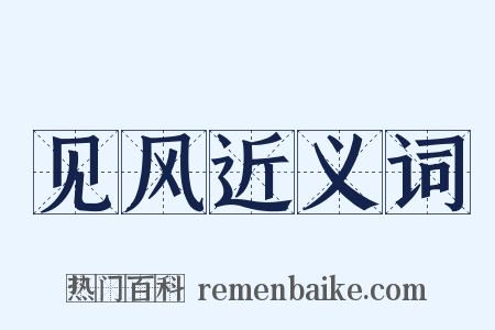 见风近义词是什么意思的图片
